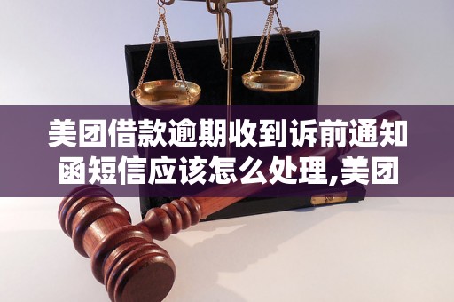 美团借款逾期收到诉前通知函短信应该怎么处理,美团借款逾期收到诉前通知函短信该如何应对