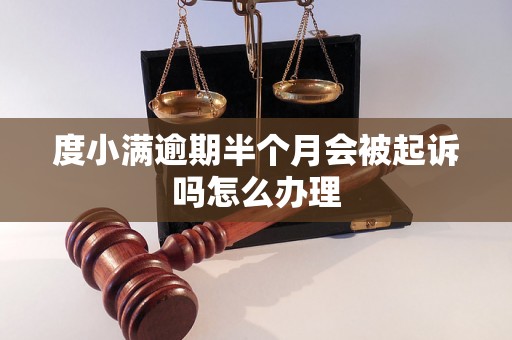 度小满逾期半个月会被起诉吗怎么办理