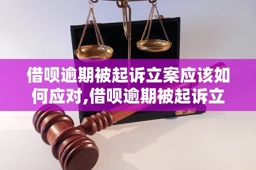 借呗逾期被起诉立案应该如何应对,借呗逾期被起诉立案的解决办法