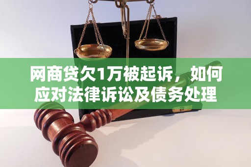 网商贷欠1万被起诉，如何应对法律诉讼及债务处理