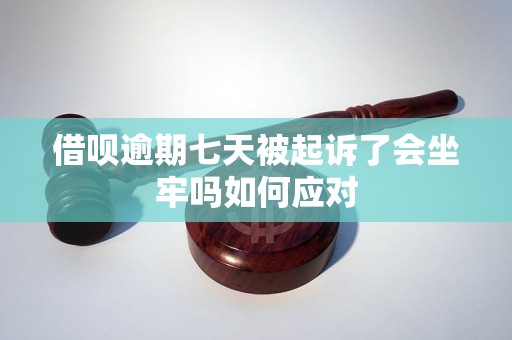 借呗逾期七天被起诉了会坐牢吗如何应对