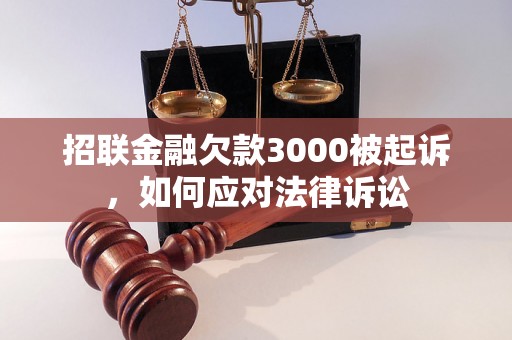 招联金融欠款3000被起诉，如何应对法律诉讼