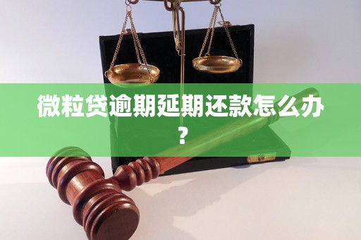 微粒贷逾期延期还款怎么办？