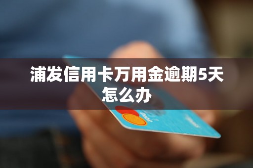 浦发信用卡万用金逾期5天怎么办