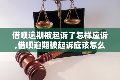 借呗逾期被起诉了怎样应诉,借呗逾期被起诉应该怎么办