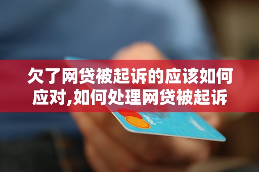 欠了网贷被起诉的应该如何应对,如何处理网贷被起诉的情况