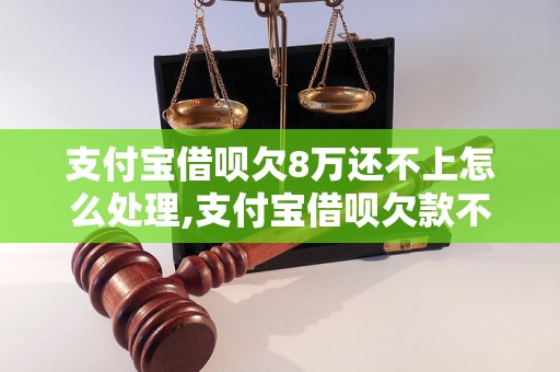 支付宝借呗欠8万还不上怎么处理,支付宝借呗欠款不能还怎么办