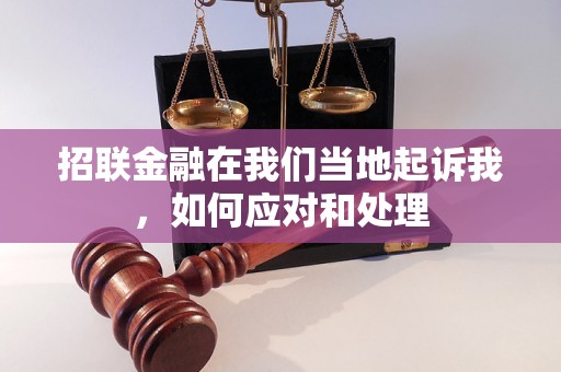 招联金融在我们当地起诉我，如何应对和处理