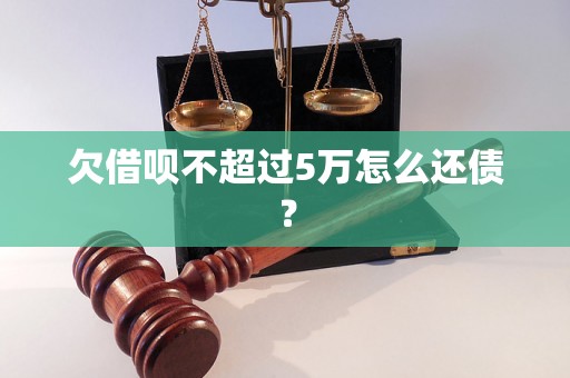 欠借呗不超过5万怎么还债？