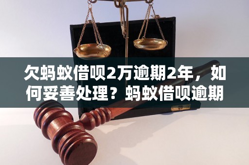 欠蚂蚁借呗2万逾期2年，如何妥善处理？蚂蚁借呗逾期后果及解决方案