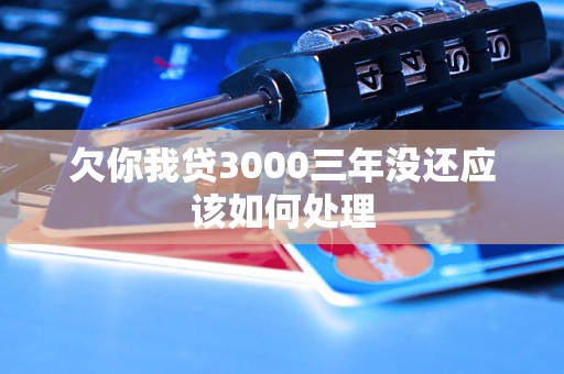 欠你我贷3000三年没还应该如何处理