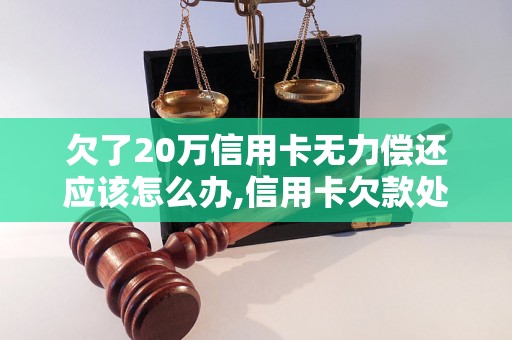 欠了20万信用卡无力偿还应该怎么办,信用卡欠款处理方法详解