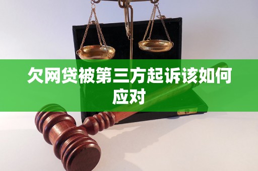 欠网贷被第三方起诉该如何应对