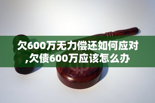 欠600万无力偿还如何应对,欠债600万应该怎么办