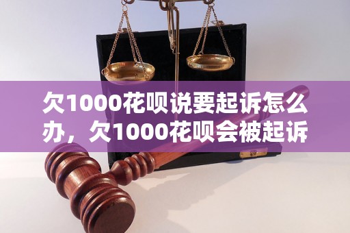 欠1000花呗说要起诉怎么办，欠1000花呗会被起诉吗