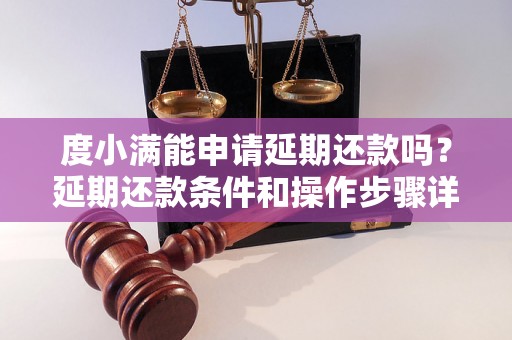 度小满能申请延期还款吗？延期还款条件和操作步骤详解