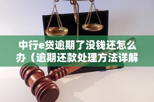 中行e贷逾期了没钱还怎么办（逾期还款处理方法详解）