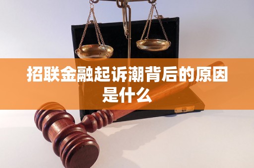 招联金融起诉潮背后的原因是什么