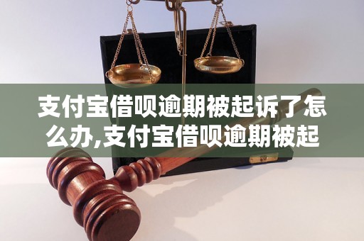 支付宝借呗逾期被起诉了怎么办,支付宝借呗逾期被起诉后的处理方法