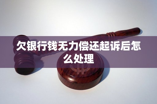 欠银行钱无力偿还起诉后怎么处理