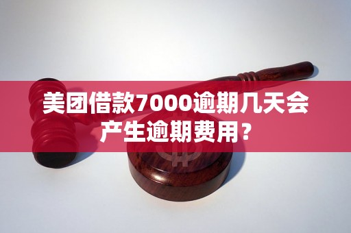 美团借款7000逾期几天会产生逾期费用？