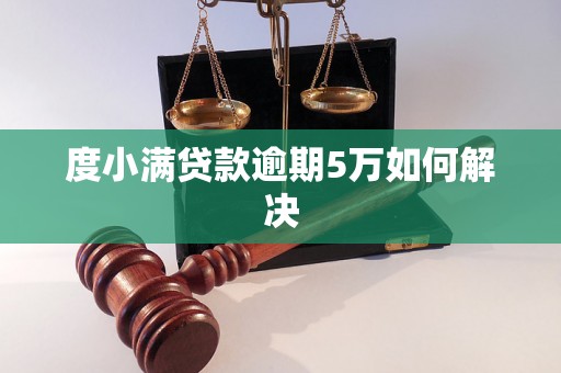 度小满贷款逾期5万如何解决