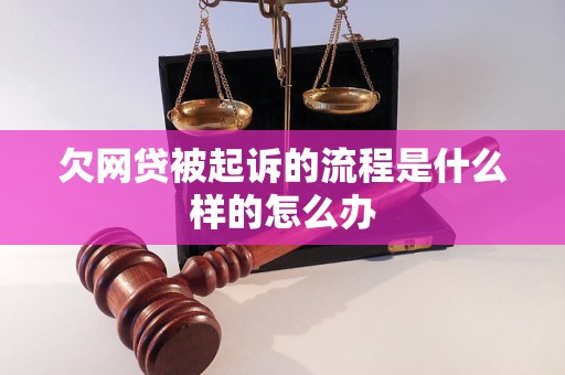 欠网贷被起诉的流程是什么样的怎么办