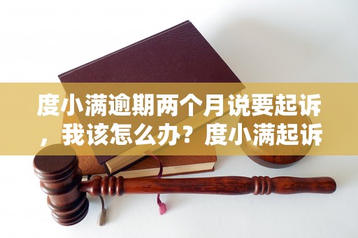 度小满逾期两个月说要起诉，我该怎么办？度小满起诉逾期借款后果严重吗？