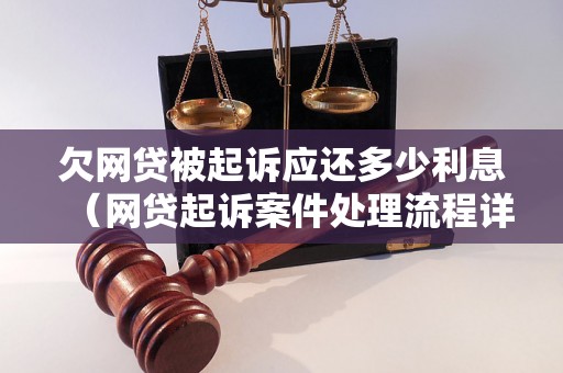 欠网贷被起诉应还多少利息（网贷起诉案件处理流程详解）