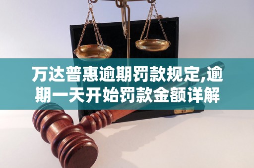 万达普惠逾期罚款规定,逾期一天开始罚款金额详解