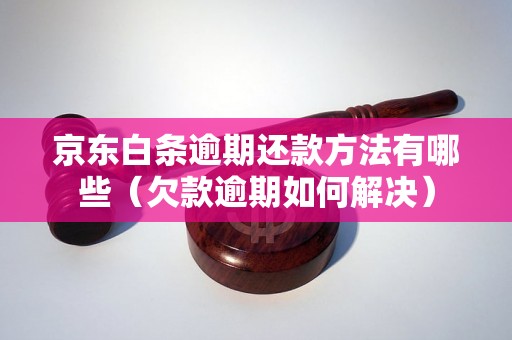 京东白条逾期还款方法有哪些（欠款逾期如何解决）