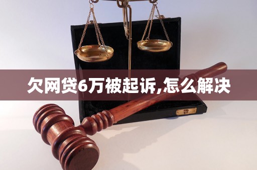 欠网贷6万被起诉,怎么解决