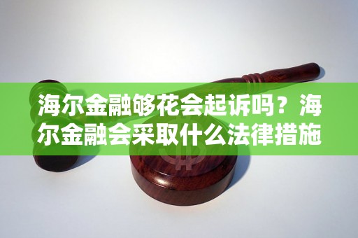 海尔金融够花会起诉吗？海尔金融会采取什么法律措施？