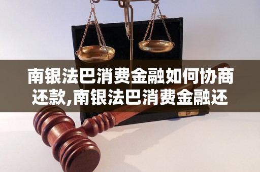 南银法巴消费金融如何协商还款,南银法巴消费金融还款方式解析