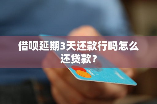 借呗延期3天还款行吗怎么还贷款？