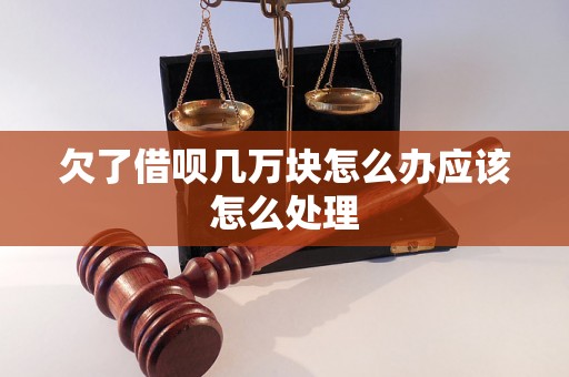 欠了借呗几万块怎么办应该怎么处理