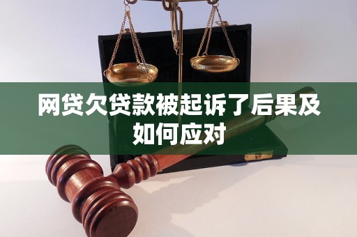 网贷欠贷款被起诉了后果及如何应对