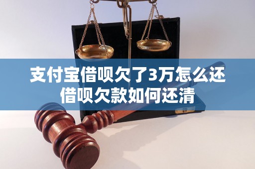 支付宝借呗欠了3万怎么还借呗欠款如何还清