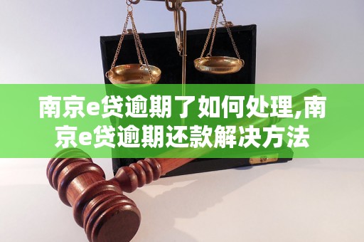 南京e贷逾期了如何处理,南京e贷逾期还款解决方法