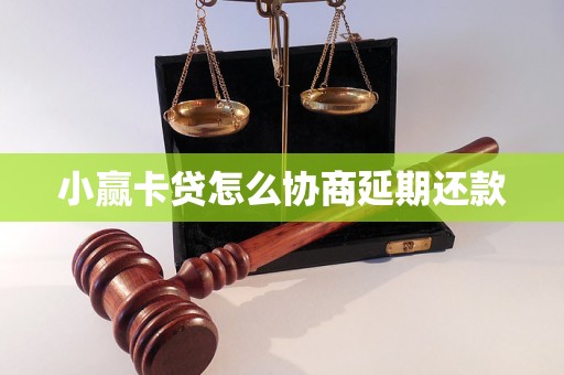 小赢卡贷怎么协商延期还款