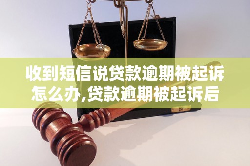 收到短信说贷款逾期被起诉怎么办,贷款逾期被起诉后的解决办法