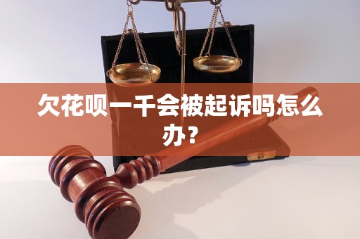 欠花呗一千会被起诉吗怎么办？