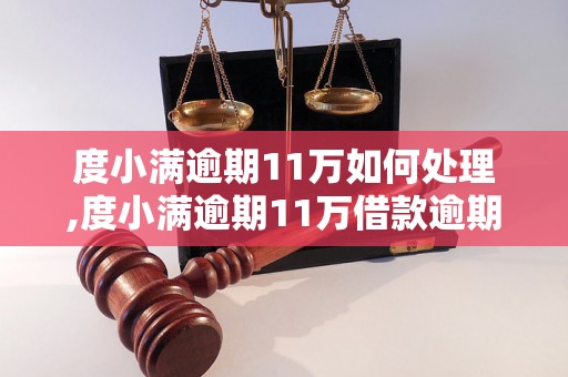 度小满逾期11万如何处理,度小满逾期11万借款逾期还款解决办法