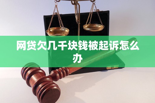 网贷欠几千块钱被起诉怎么办