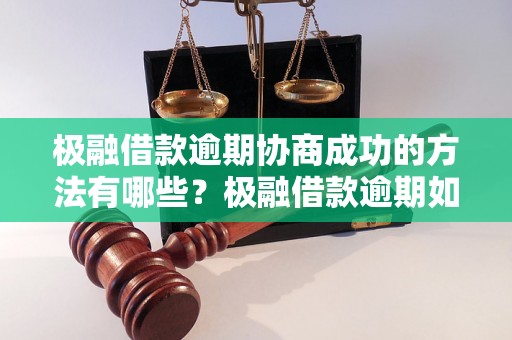 极融借款逾期协商成功的方法有哪些？极融借款逾期如何处理？