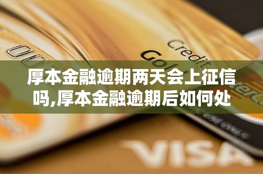 厚本金融逾期两天会上征信吗,厚本金融逾期后如何处理