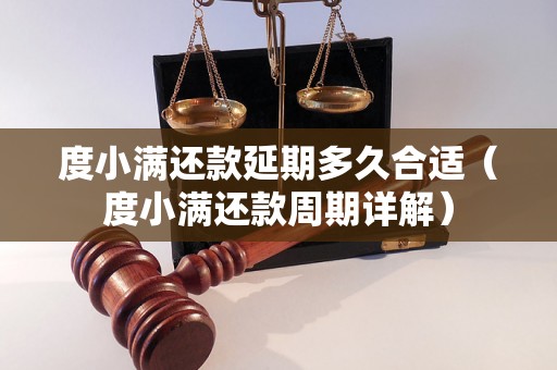 度小满还款延期多久合适（度小满还款周期详解）