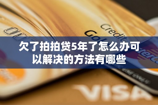 欠了拍拍贷5年了怎么办可以解决的方法有哪些