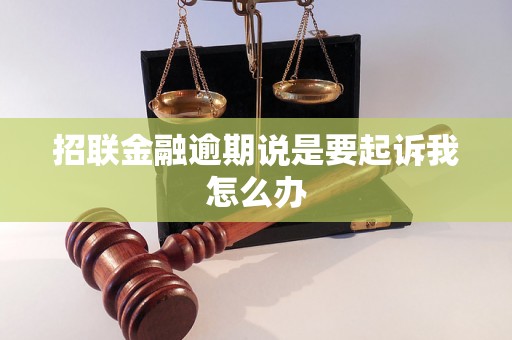 招联金融逾期说是要起诉我怎么办