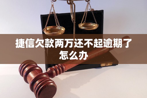 捷信欠款两万还不起逾期了怎么办